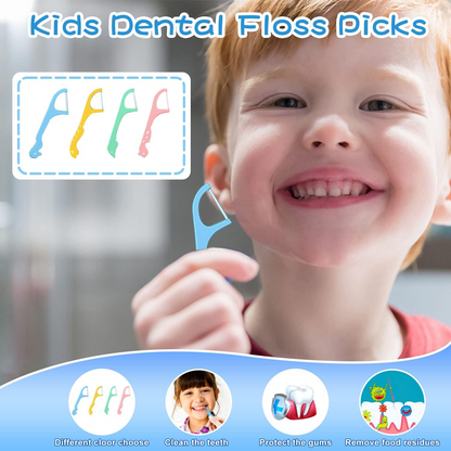 Akpgf Kids Flossers, Kids Dentle Floss Picks Dispenser, Fun & Colorful Animal Kids Floss Prevent Tooth Decay and Gum Disease for Kids,Teenagers,Children,Girls,Boys,Men and Women-2 Boxes